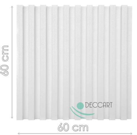 Styropianowe Panele Ścienne 60x60cm LAMELE - BIAŁE 3D kasetony sufitowe Styropianowe Panele Ścienne 60x60cm LAMELE - BIAŁE 3D kasetony sufitowe