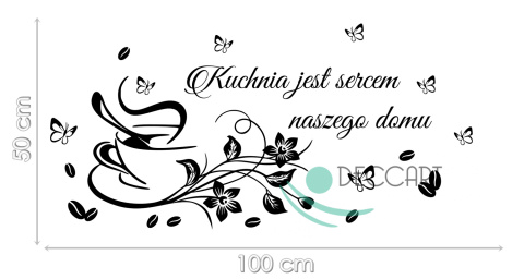 Naklejka na ścianę do kuchni DK100 - 100x50 Naklejka na ścianę do kuchni DK100 - 100x50