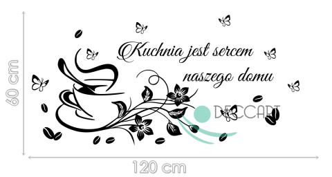 Naklejka na ścianę do kuchni DK100 kawa - 120x60 Naklejka na ścianę do kuchni DK100 kawa - 120x60