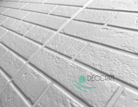 White brick 3D wall panels 100x50 cm 0.5 m2 - Ceiling coffers, foam White brick 3D wall panels 100x50 cm 0.5 m2 - Ceiling coffers, foam
