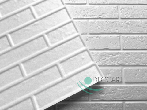 White brick 3D wall panels 100x50 cm 0.5 m2 - Ceiling coffers, foam White brick 3D wall panels 100x50 cm 0.5 m2 - Ceiling coffers, foam