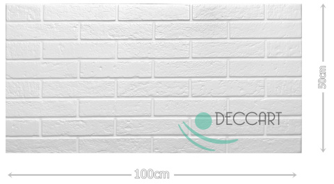 White brick 3D wall panels 100x50 cm 0.5 m2 - Ceiling coffers, foam White brick 3D wall panels 100x50 cm 0.5 m2 - Ceiling coffers, foam