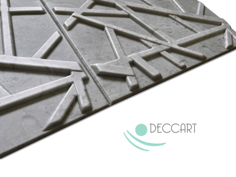 LINE BETON 69 panele ścienne - Kasetony sufitowe, piankowe panele ścienne 3D LINE BETON 69 panele ścienne - Kasetony sufitowe, piankowe panele ścienne 3D