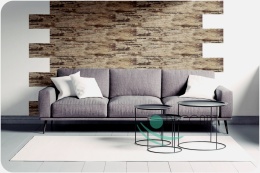 Decorative panel with realistic wood texture