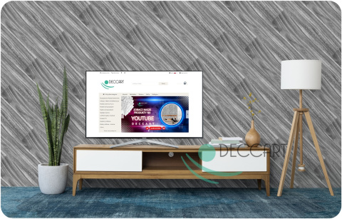 szary panel samoprzylepny o wyglądzie drewna do nowoczesnego salonu szary panel samoprzylepny o wyglądzie drewna do nowoczesnego salonu