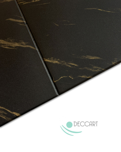 Panele ścienne marmur CARRARA czarno - złoty imitacja panele dekoracyjne piankowe 100x50cm - 0,5m2 - 7714XL Panele ścienne marmur CARRARA czarno - złoty imitacja panele dekoracyjne piankowe 100x50cm - 0,5m2 - 7714XL
