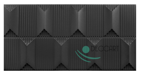 Panel sufitowy Fabric – czarna struktura 3D z eleganckim efektem tkaniny i wypukłością Panel sufitowy Fabric – czarna struktura 3D z eleganckim efektem tkaniny i wypukłością