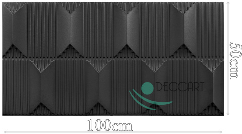 Panel ścienny czarny w stylu eleganckim z wypukłym wzorem Panel ścienny czarny w stylu eleganckim z wypukłym wzorem