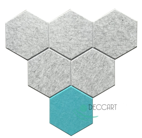 Panele ścienne filcowe HEXAGON 3D szare HB-42 Panele ścienne filcowe HEXAGON 3D szare HB-42