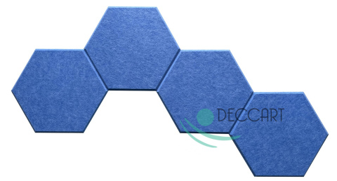 Panele ścienne filcowe HEXAGON 3D jasno niebieskie HB-23 Panele ścienne filcowe HEXAGON 3D jasno niebieskie HB-23