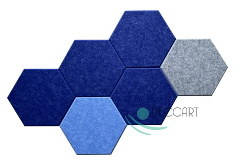 Panele ścienne filcowe HEXAGON 3D ciemno niebieski HB-24 Panele ścienne filcowe HEXAGON 3D ciemno niebieski HB-24