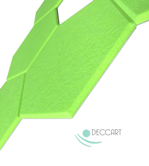 Panele ścienne filcowe HEXAGON 3D neon zielony HB-18 Panele ścienne filcowe HEXAGON 3D neon zielony HB-18