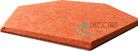 Panele ścienne filcowe HEXAGON 3D pomarańczowe HB-14 Panele ścienne filcowe HEXAGON 3D pomarańczowe HB-14