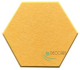 Panele ścienne filcowe HEXAGON 3D żółte HB-26