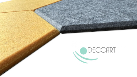 HEXAGON 3D grey felt wall panels HB-42 HEXAGON 3D grey felt wall panels HB-42