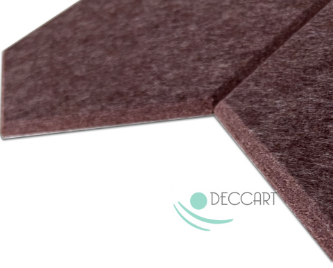 Panele ścienne filcowe HEXAGON 3D brązowe HB-31 Panele ścienne filcowe HEXAGON 3D brązowe HB-31