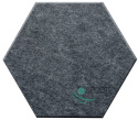 HEXAGON 3D grey felt wall panels HB-42