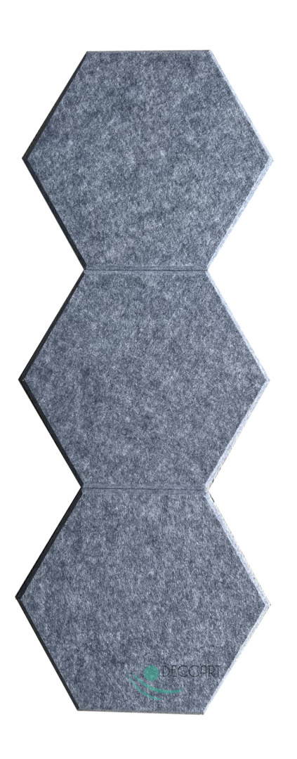 HEXAGON 3D grey felt wall panels HB-42 HEXAGON 3D grey felt wall panels HB-42