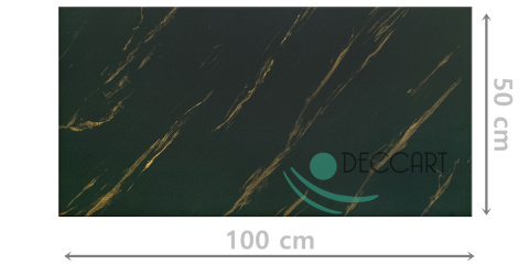 Panele ścienne marmur CARRARA butelkowa zieleń - złoty imitacja panele dekoracyjne piankowe 100x50cm - 0,5m2 - 7814XL Panele ścienne marmur CARRARA butelkowa zieleń - złoty imitacja panele dekoracyjne piankowe 100x50cm - 0,5m2 - 7814XL