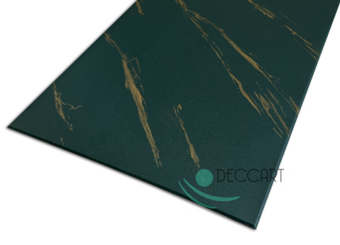 Panele ścienne marmur CARRARA butelkowa zieleń - złoty imitacja panele dekoracyjne piankowe 100x50cm - 0,5m2 - 7814XL Panele ścienne marmur CARRARA butelkowa zieleń - złoty imitacja panele dekoracyjne piankowe 100x50cm - 0,5m2 - 7814XL