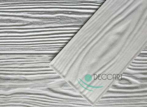 Panele sufitowe ścienne 3D Deski drewno imitacja 100x16,7 cm P4-08 biała deska ze srebrnym nadrukiem Panele sufitowe ścienne 3D Deski drewno imitacja 100x16,7 cm P4-08 biała deska ze srebrnym nadrukiem