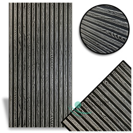 Panel sufitowy lamele czarno-srebrne