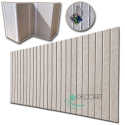 Light Beige 3D Felt Wall Panels Slats Pin Board
