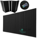 3D Black Felt Wall Panels – Modern Decorative Lamellas 120x60 cm