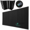 Panele Ścienne Lamele FILCOWE 3D Czarne 08 120x60cm