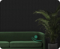 Black felt lamella panel 120x60 – combines acoustic comfort with visual appeal