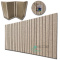 3D Felt Wall Panels Slats Dark Beige "29" 120x60cm