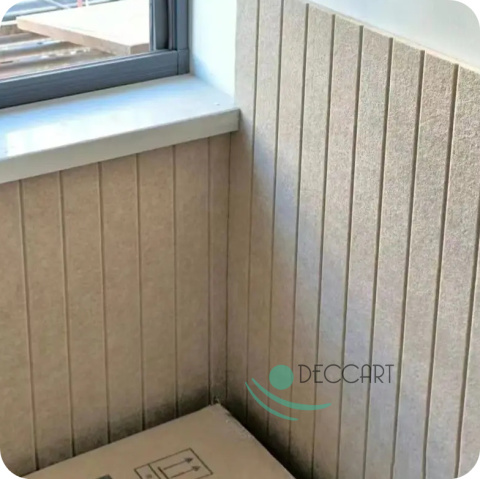 Designerskie panele ścienne z filcu ciemny beż Designerskie panele ścienne z filcu ciemny beż