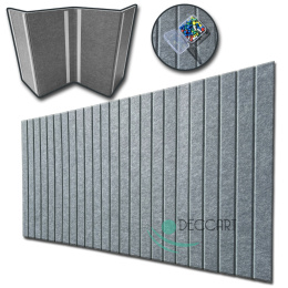 Panele Ścienne Lamele FILCOWE 3D Szary Tablica 