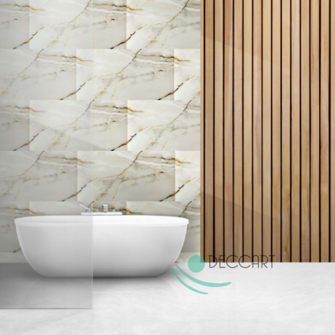 A modern bathroom with PVC panels A modern bathroom with PVC panels