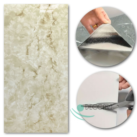 Easy installation of self-adhesive wall panels Easy installation of self-adhesive wall panels